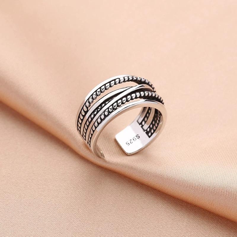 Xiaomi 925 Sterling Silver Rings for Women Men Couple Minimalist Handmade Simple Interware Line Ring Party Jewelry Gift Prevent Allergy