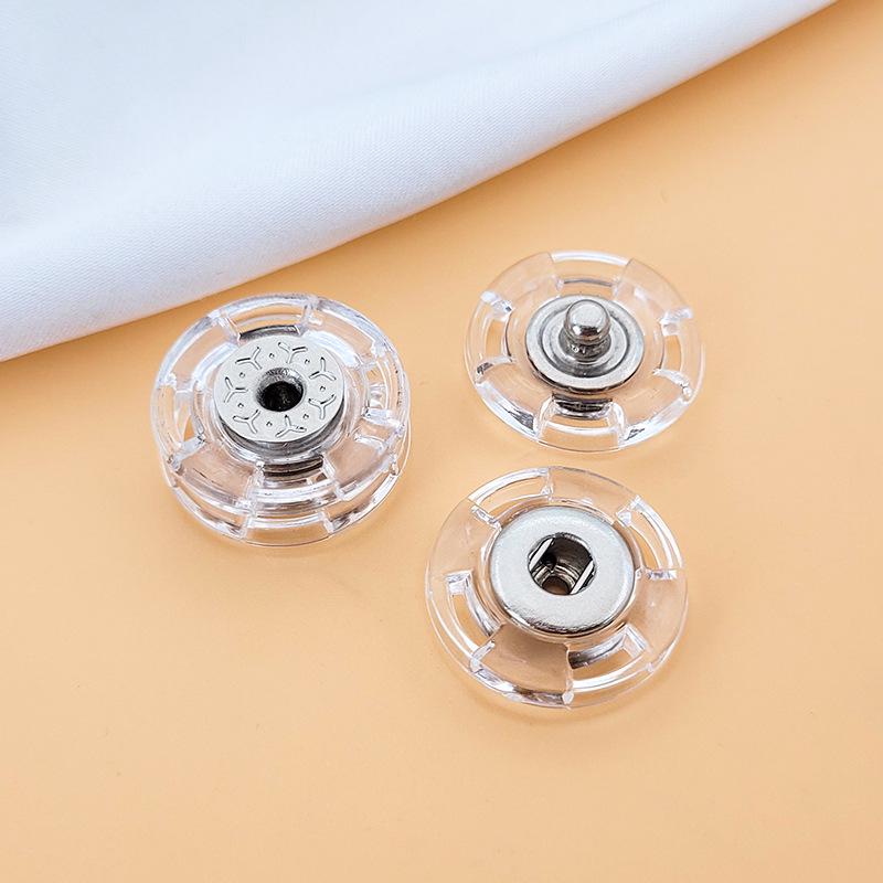 Průhledná patentní zapínání pro vlněné kabáty - Styl matka a dítě - Kulaté protiexpoziční druky pro kardigany