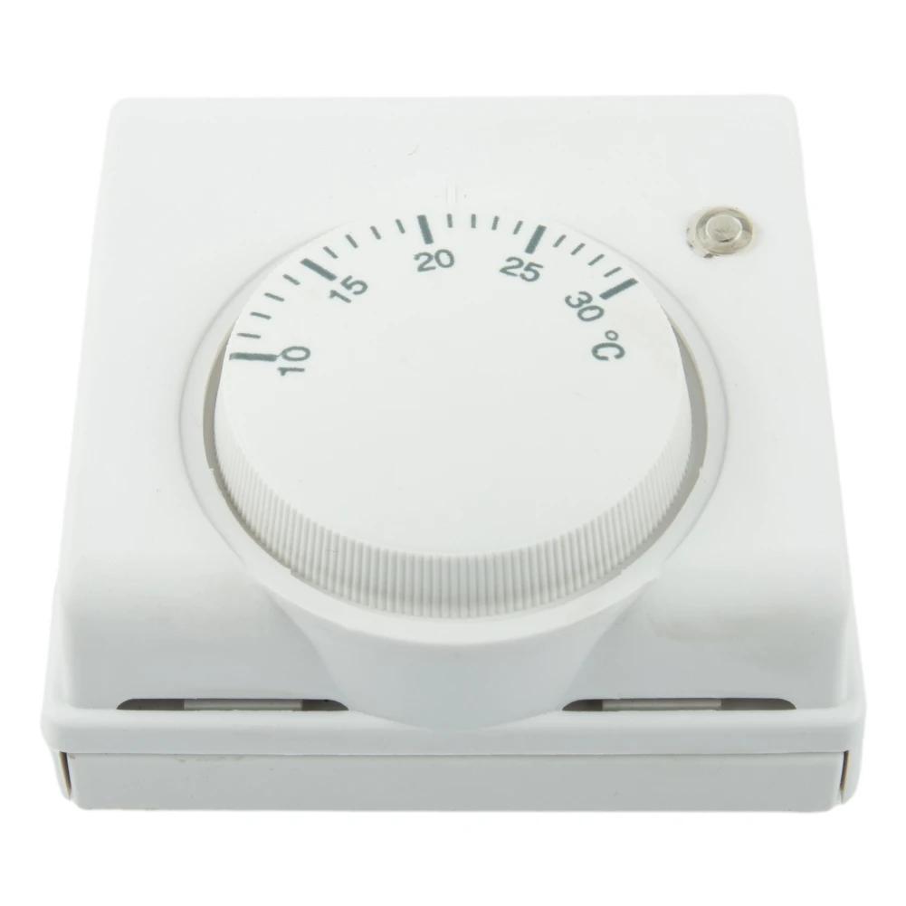 Temperature Switch Thermostat L83 X H83 X T31mm Mechanical Room Temperature Controller White 2-wire ABS Brand New