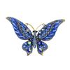 Exquisite European & American Crystal Butterfly Brooch Pin with Classic Shoe Buckle Design