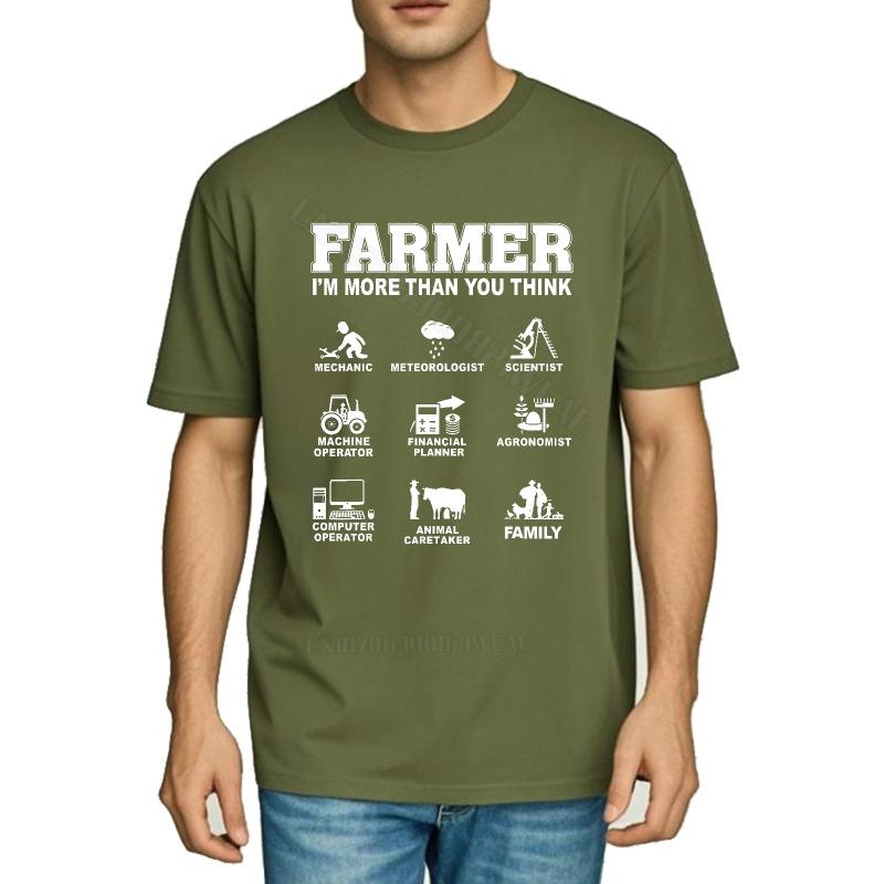 Funny tshirt Fashion Short Sleeve Shirt Farmer Im More Than You Breathable Plus Size Tshirt Hiphop Round Neck Tee Travel