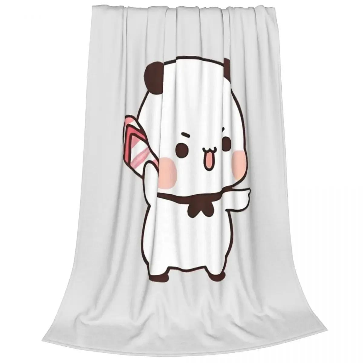 

Bear And Panda Bubu Dudu Flannel Blanket Creative Throw Blankets for Bed Sofa Couch 75x90cm