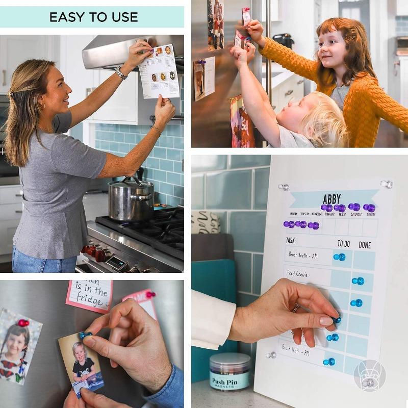 Mini Colorful Magentic Pushpins Whiteboard Map Magnet Push Pin Strong Magnet Refrigerator Pushpin Home Office Supplies Wholesale