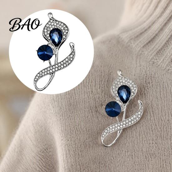 Shirt Brooch Women Rhinestone Flower Pin, Sparkling Floral Lapel Jewelry Accessory Decorative for Coats Dresses Suits Badge