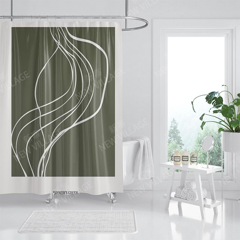 Waterproof fabric shower curtain Bathroom curtain accessories 180x200 Bath curtain for shower 240*200 nordic boho decor 240x200