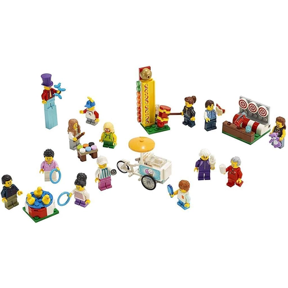 LEGO City Mini Figure Set Fun Festival 60234 Building Blocks Toy for Boys with Car