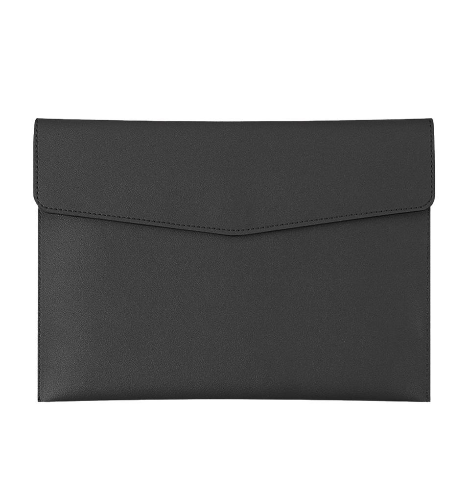 NYANDELMO ND-0044-R09-BK PU Leather File Folder, Black, for A4, Letter, and Documents