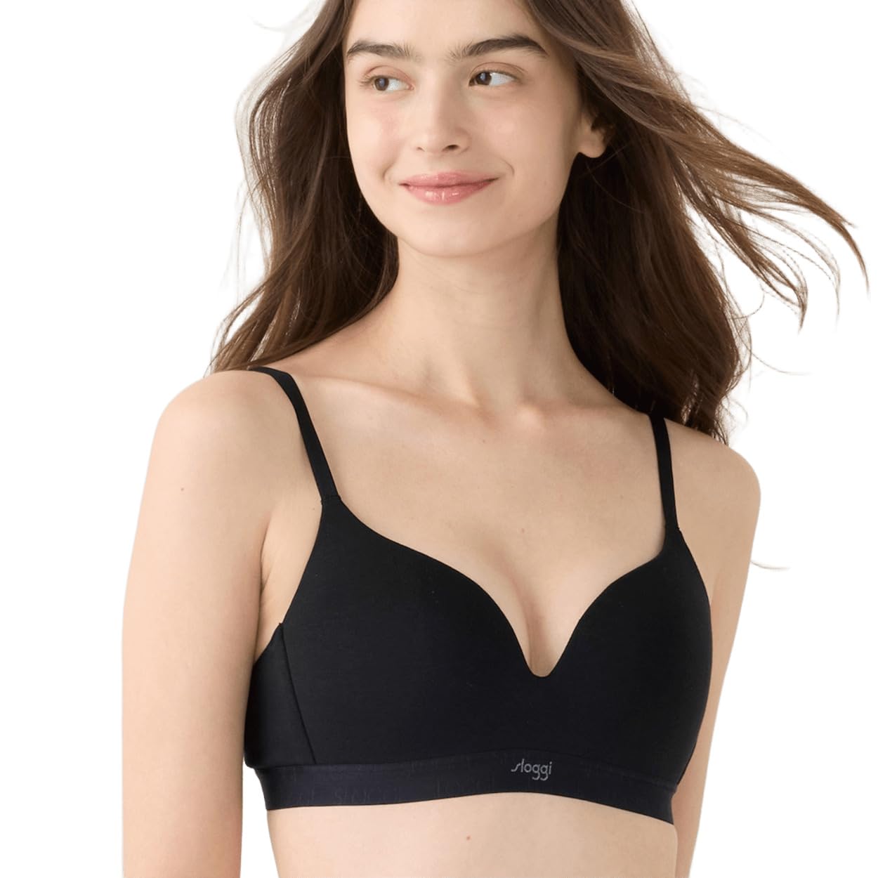 

Triumph Sloggi Go Cotton Wireless Bra 0004 Size Small (Black),
