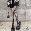 Bat Mesh Leggings Skull Long Tube Pantyhose New Thin Tights Women's