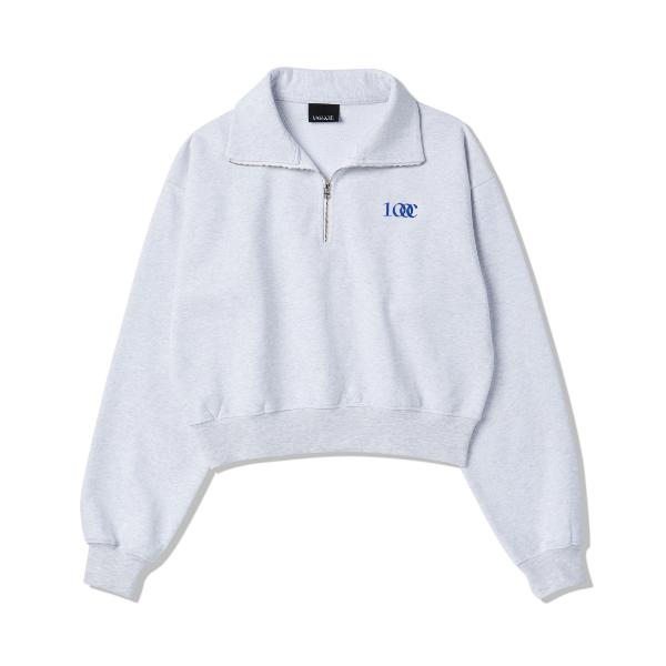Baekssi Classic Half Zip-Up Sweat_Blue Free