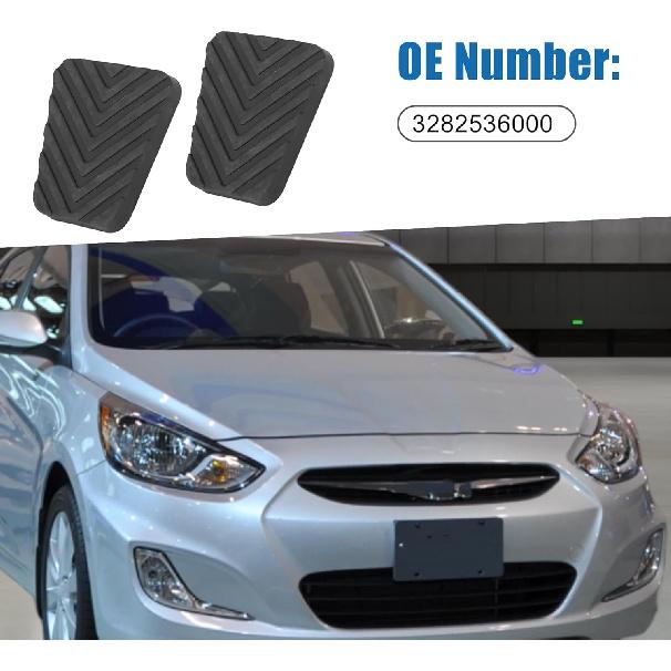 Car Brake Clutch Pedal Pads Cover for Hyundai Accent 2005-2010 (Set of 2)