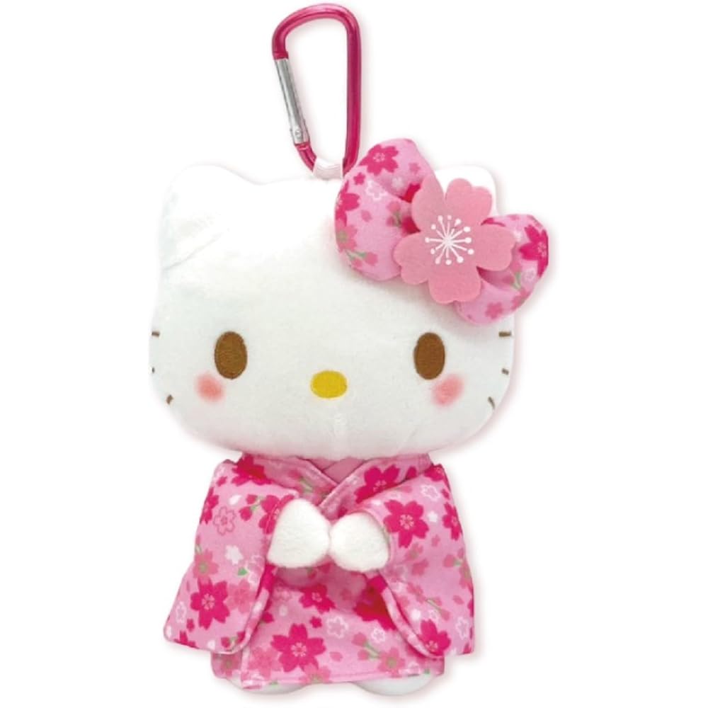 Nakajima Corporation Plush Eco Bag Cherry Blossom Kimono Hello Kitty 193599-24