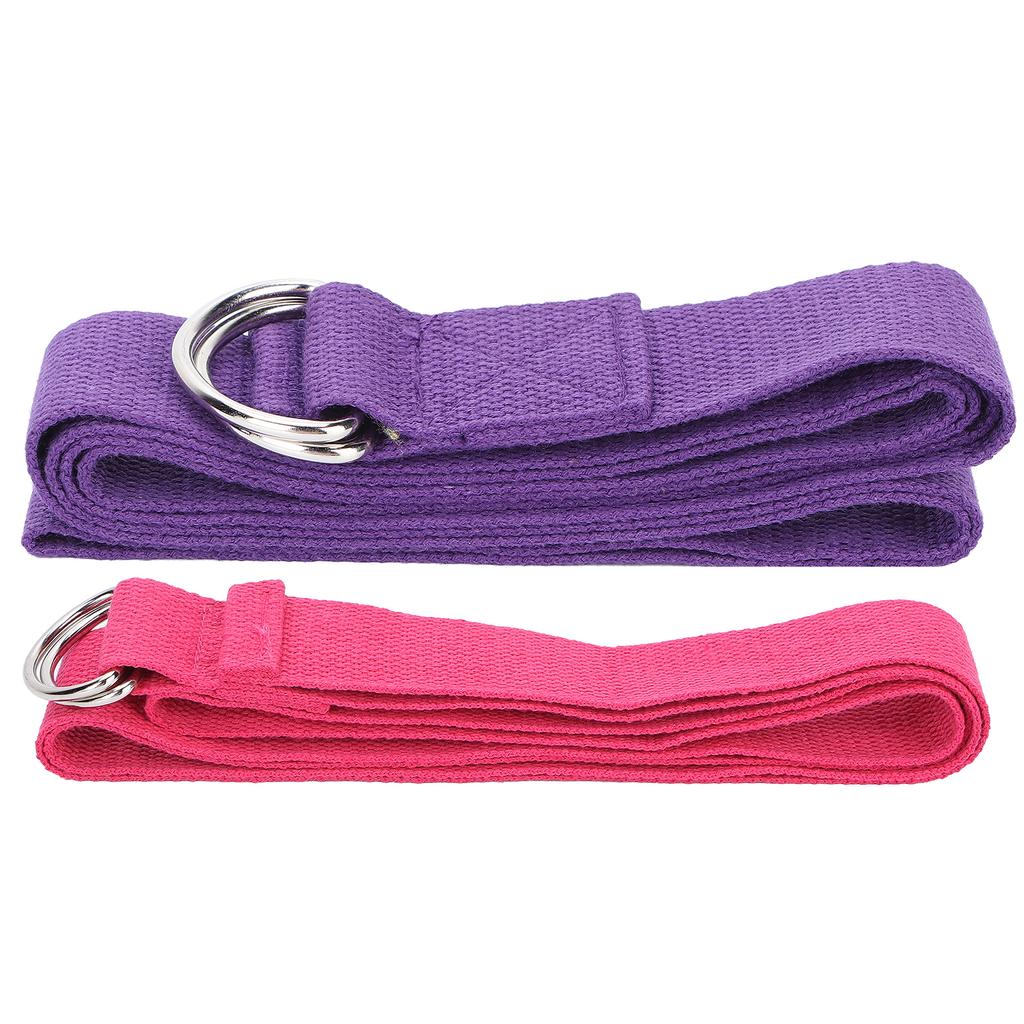 Fitness Stretching Strap NonElastic Stretch Yoga Strap Cotton Fitness Bands with DRing Buckle