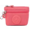 New Solid Color Women Wallet Nylon with Keychain Coin Purse Waterproof Mobile Phone Bag Ladies