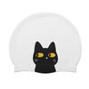OEM Custom Adult Logo Printed Durable Silicone Swim Cap for Normal Marble Swimming Hat