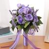 Silk Rose Flower Bouquet for Outdoor Wedding Dress Photography Props - Bridal Bouquet