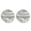 Exaggerated Gold Color Heart Oval Earrings For Women Metal Earing Jewelry Trending Irregular Wrinkled Geometric Earrings
