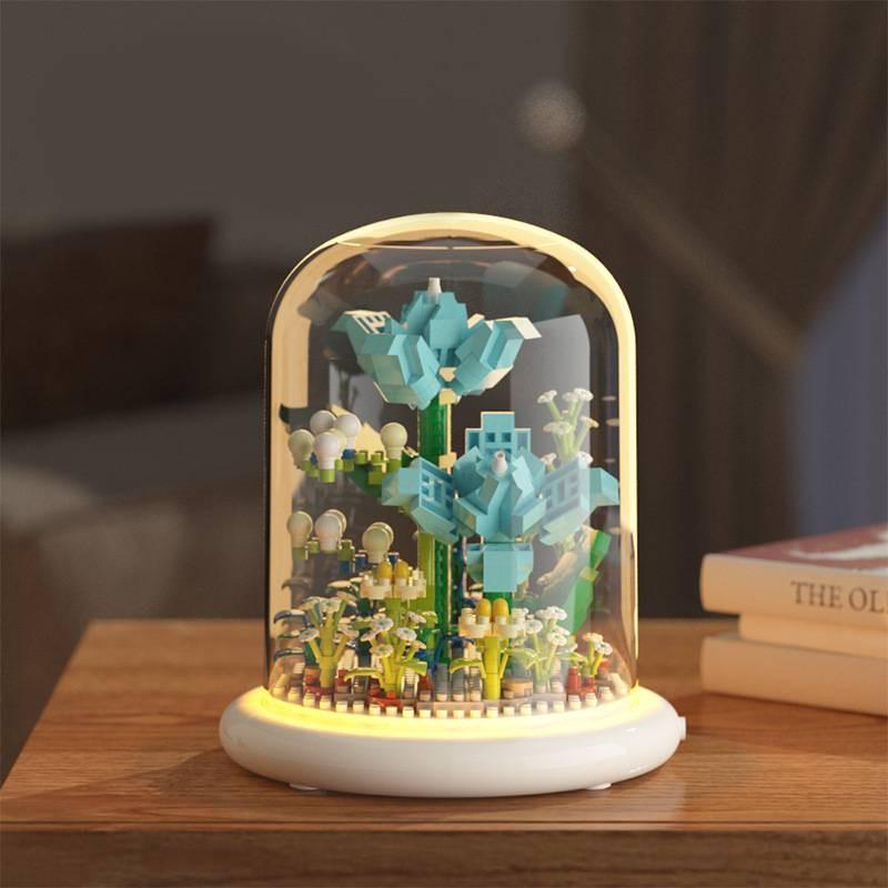 Puzzle Educational Building Blocks Flower Sunflower Jasmine Children Toys Model