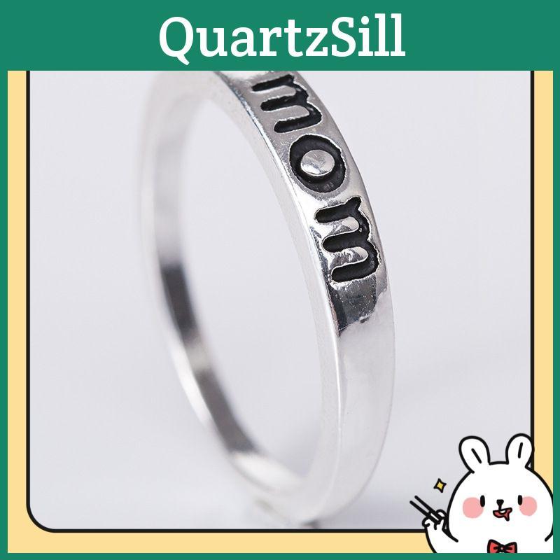 Mom Mother Dad Ring Silver Plated Alloy Jewelry Wholesale Mother's Day Gift Accessories For Women