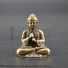 Kinesisk Buddhism Ren Koppar Brons Sakyamuni Buddha Staty Bordsdekoration Buddha Staty Hjärta Ren Mässing Antik Te Husdjur Dekoration