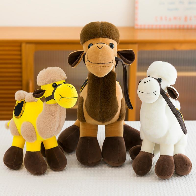 Plush Camel Realistic Toy Soft Stuffed Animal Doll Cute Home Gift Decoration