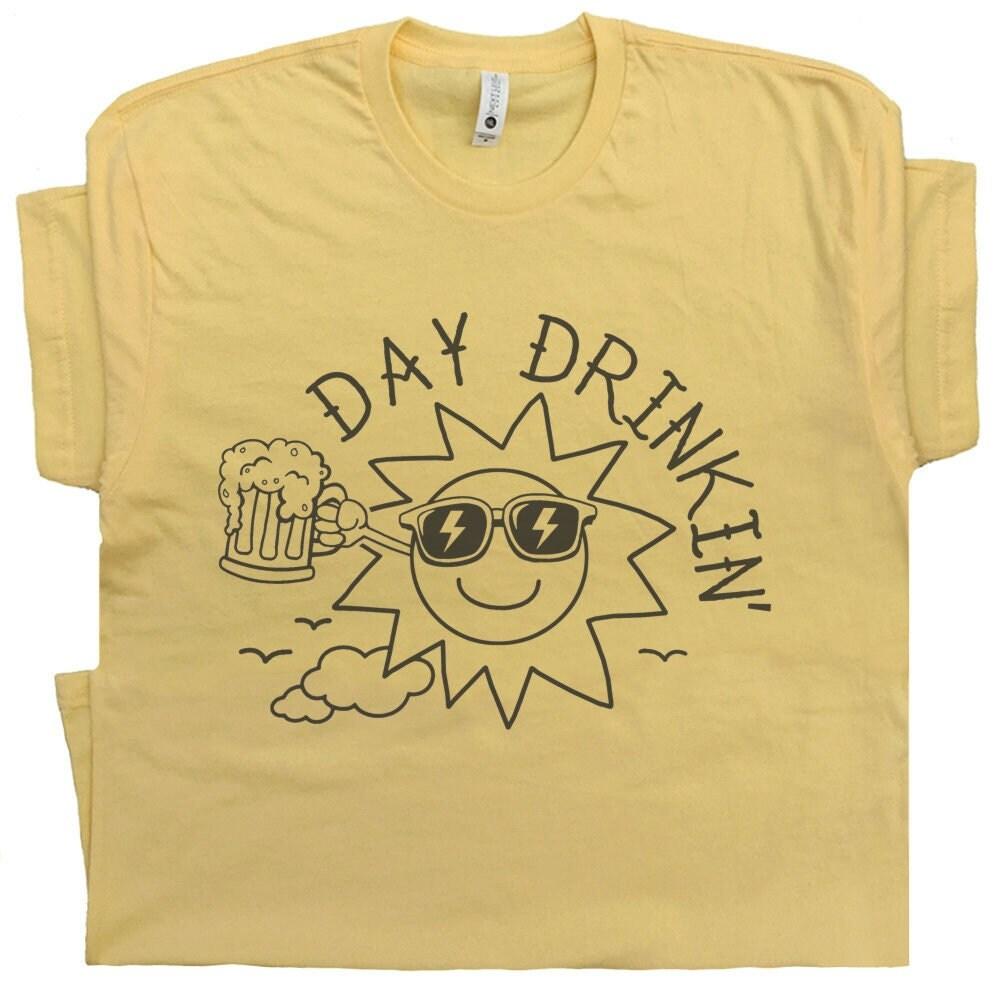 Funny Beer T Shirt Vintage Beer Shirt for Men Women Ladies Cute Day Drinking Shirt Beer Shirt Summer Beach Theme Retro Tee Cool Drinking T