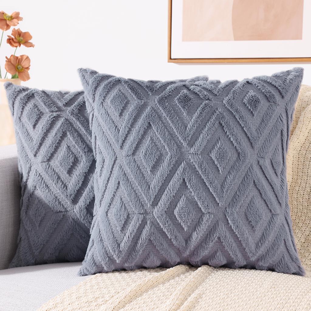 Throw Covers New Hapihappy Pillow 45x45 Set Of 2 Decorative Soft Plush Pillow Case 30x50 Pillow Covers For Bed Sofa Living Room