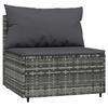 Vidaxl 4-Cz. Garden Lounge Set, Cushions, Grey PE Rattan