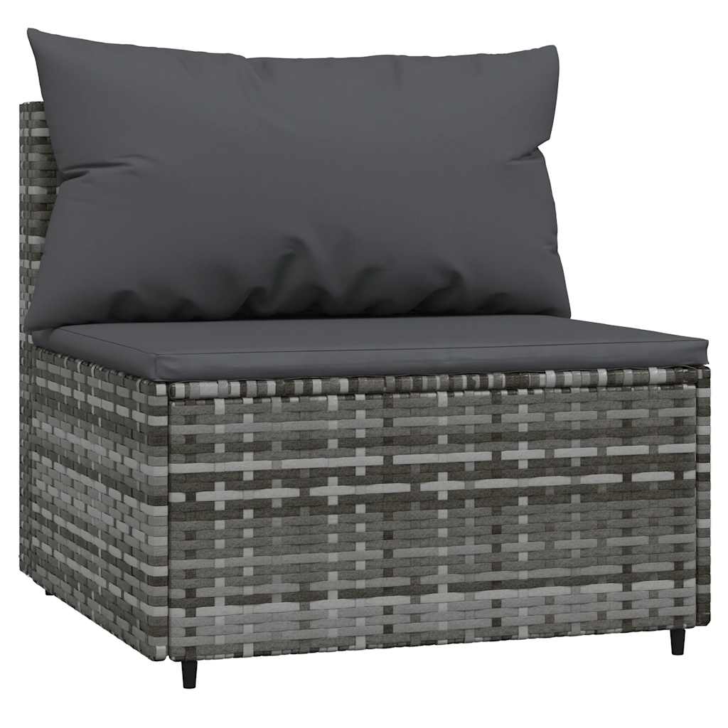 Vidaxl 4-Cz. Garden Lounge Set, Cushions, Grey PE Rattan