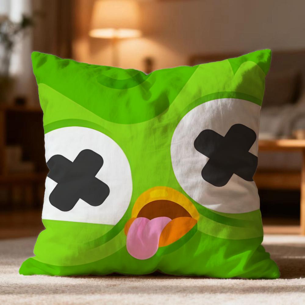 Popular D-DDuolingo Cushion Cover Soft Washable Pillow Case Multi-Scene for Couch Bed Travel Office Use