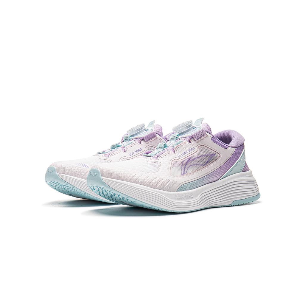 Li Ning Kids Sports Lifestyle Series Comfortable Versatile Non-Slip Wear-Resistant Breathable Low-Top Casual Shoes Men sneaker Pink White YKCV048-2