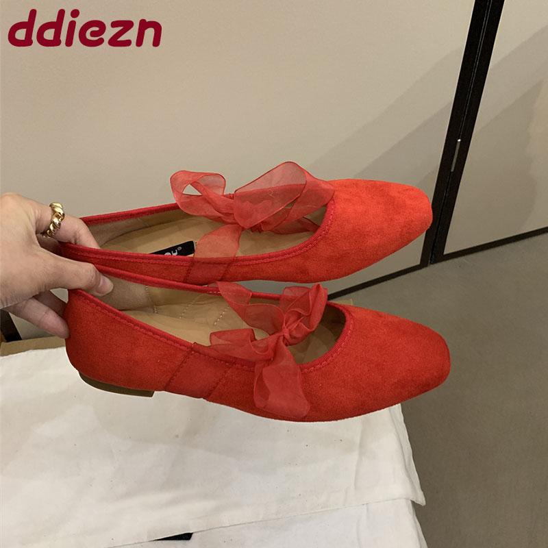 Fashion Female Round Toe Footwear Butterfly-Knot Ladies Flats With Shoes Fashion Shallow Women Mary Janes Flats Slip On Shoes lady