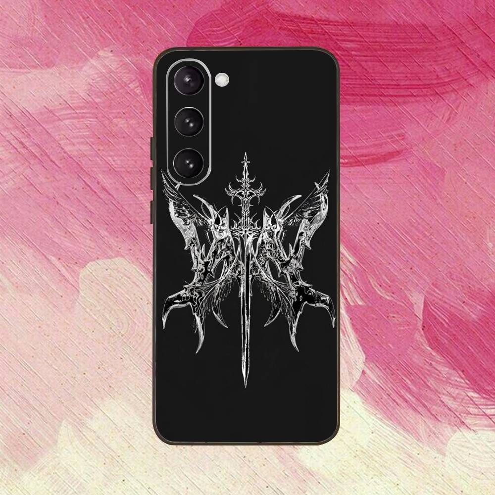 Gothic Cyber Sigil Cross  Phone Case For Samsung Galaxy A73,A72,A71,A70,A53,A52,A51,Others Soft Black Cover