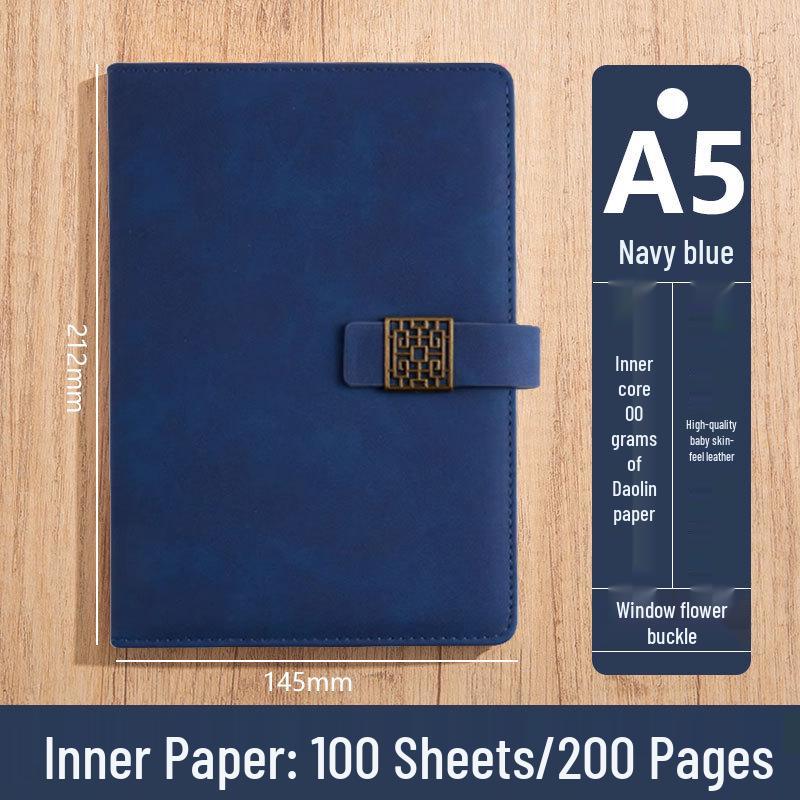 Custom Logo A5 High-End Office Notebook with Premium Cover and Inner Pages