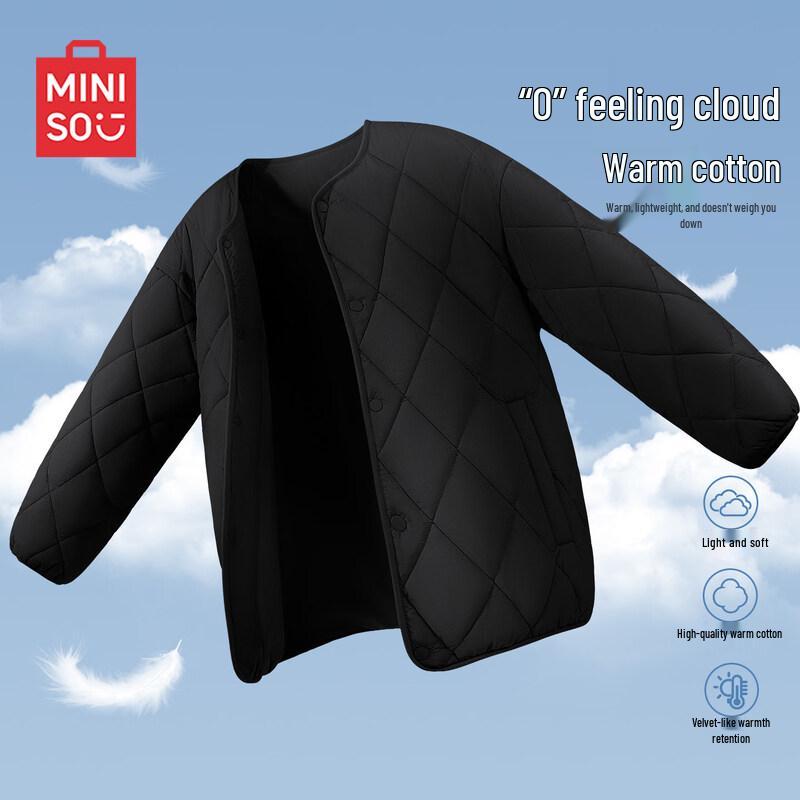 MINISO Men s Winter Collarless Cotton Padded Jacket 3XL