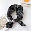 Silk-Blend Women's Square Scarf for Neck Protection - Ideal for Spring, Autumn, and Summer Outfits