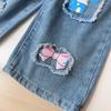 Korean Style Girls' Fashion Print Jeans - Spring/Autumn Edition, Casual & Versatile