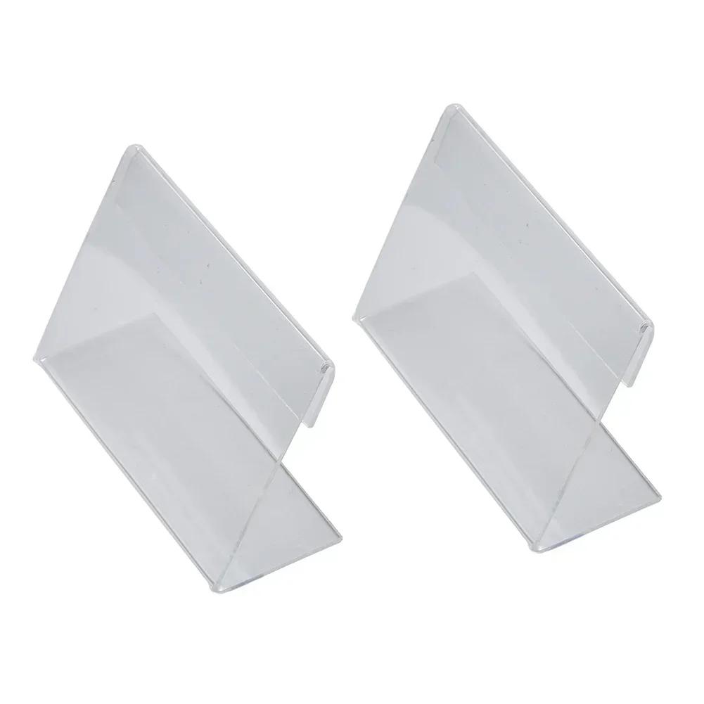 20pcs 5x7.5cm Acrylic Sign Display Stand Plastic TransparentPrice Of Business Card Label Stand Desktop Business Card Holder