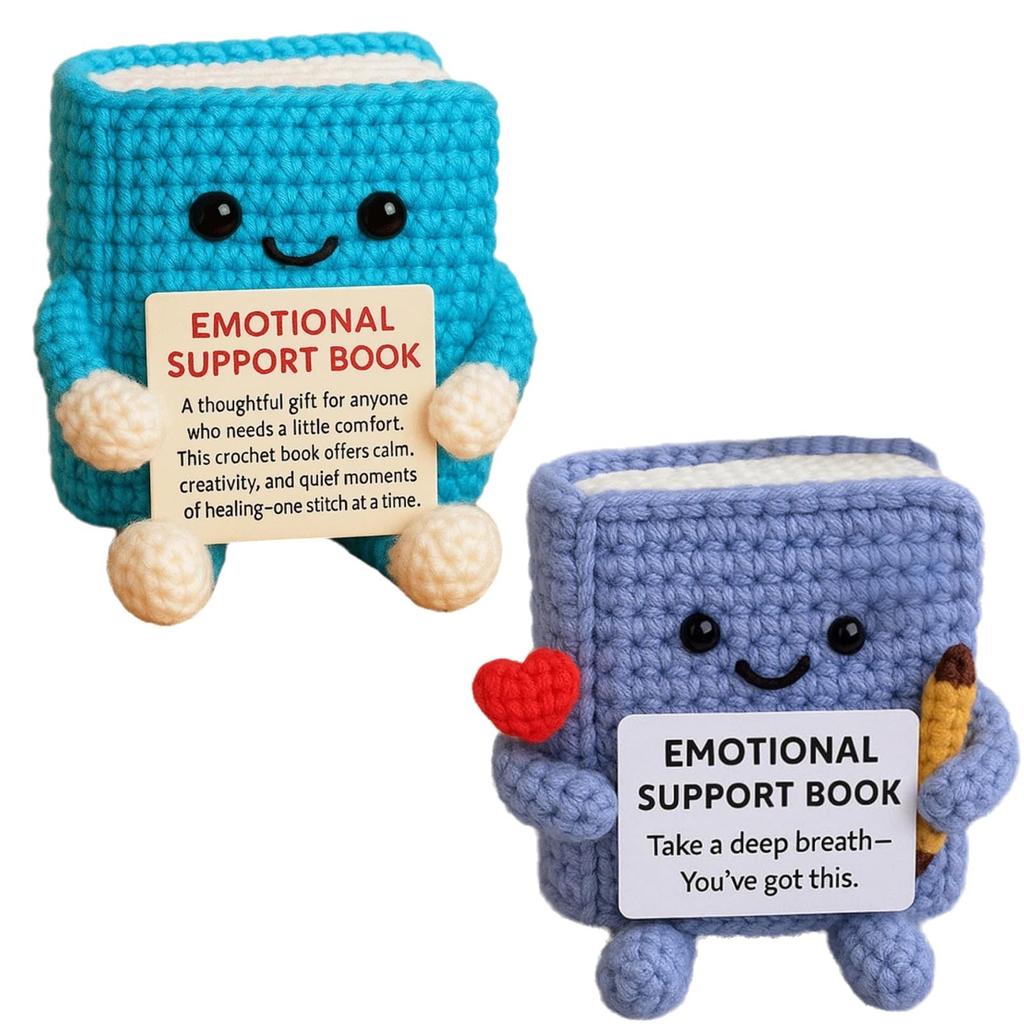Crochet Support Book, Positive Energy Card Crochet Book Doll, Graduation Gift For Her, Him, And Friends
