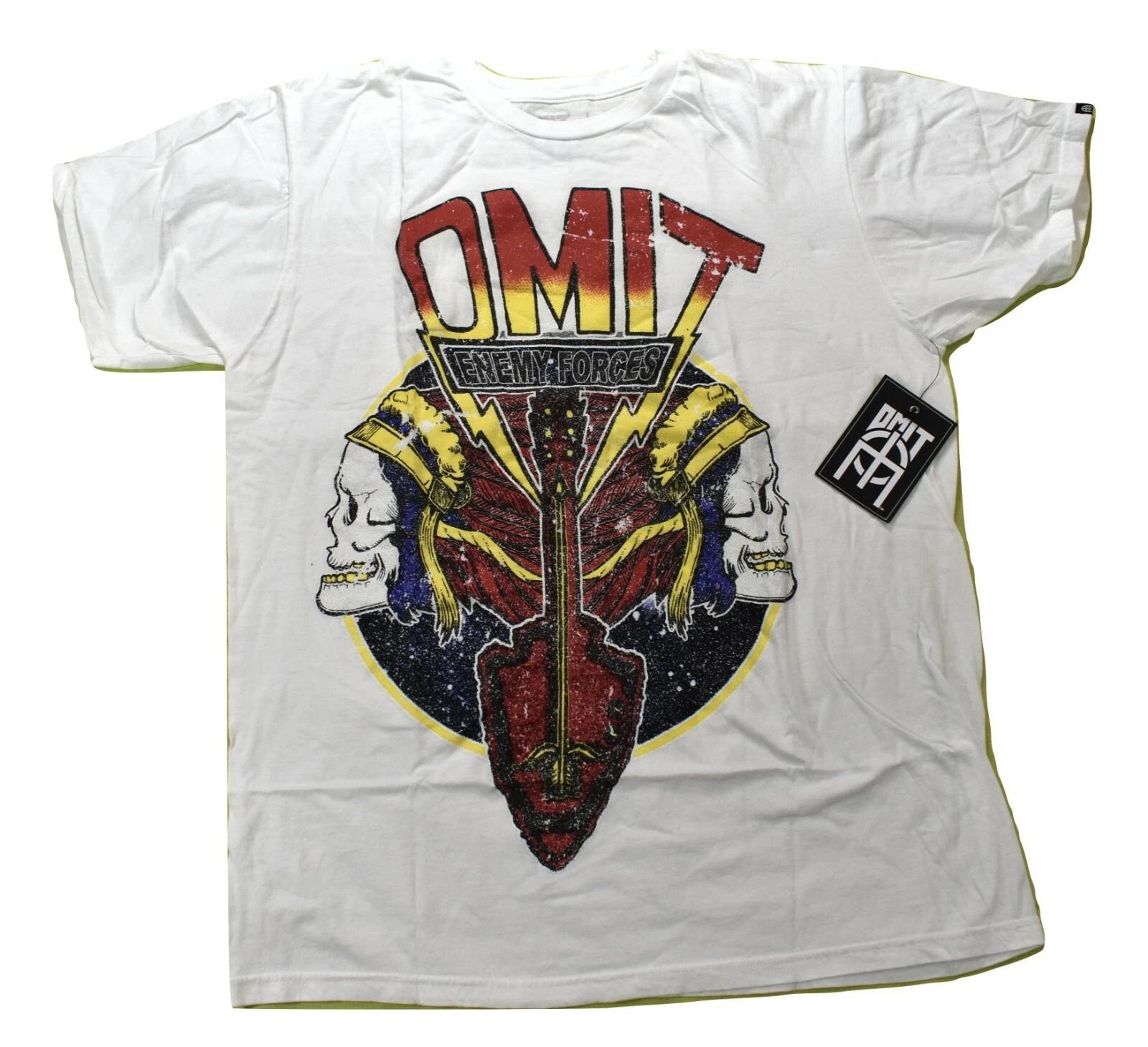 Omit Mens Triumphant Splendor Enemy Forces White Tee Shirt New L M