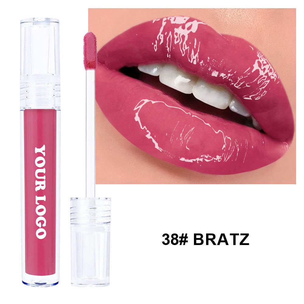 Border-Free Clear Mirror Lip Gloss/Lip Jelly - Non-Stick, Long-Lasting, Plumping Gloss.