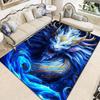 Cartoon Animal Collection Wolf Eagle Cat Dog Dragon Peacock Flannel Carpet Living Room Bedroom Decoration Anti slip Bathroom rug