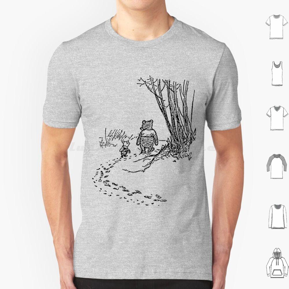 

And T Shirt Big Size 100 Cotton Winnie The Aa Milne Childrens Book Black And White Minimalist S