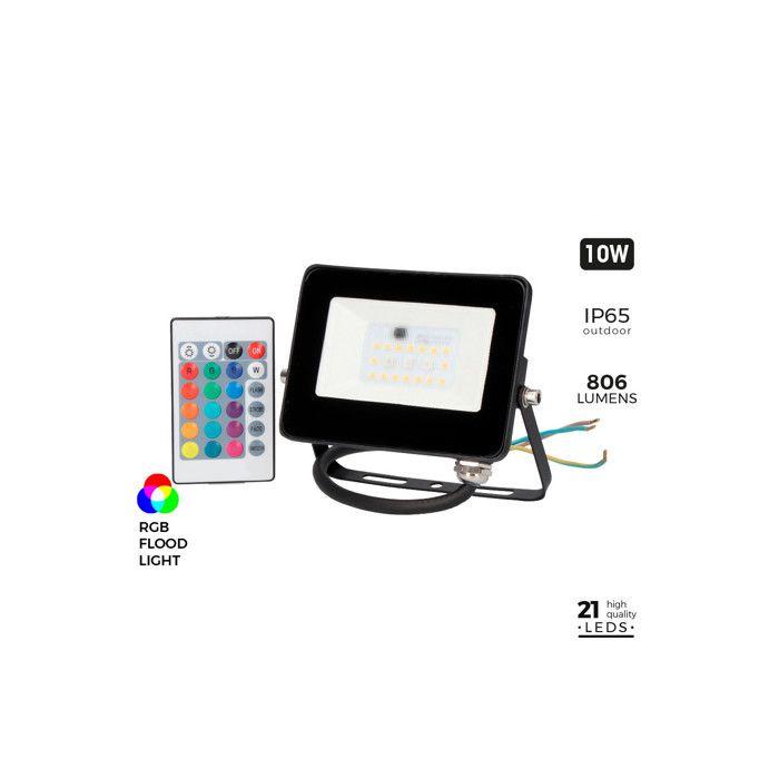 Projecteur Led EDM RGB 10W 806 Lumens - Noir