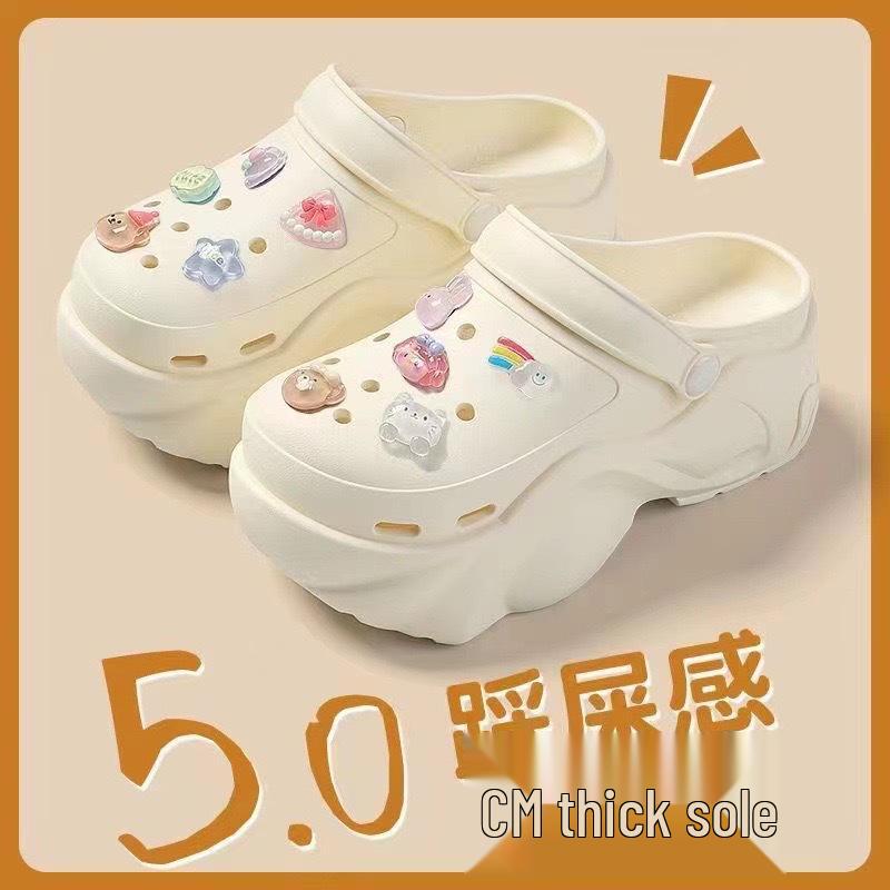 Women's 2025 Summer EVA Platform Clog Slippers - Height-Enhancing, Anti-Slip Beach Sandals