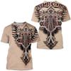 Vintage Cross Skull 3D Harajuku Print Ghost Men's Round Neck Short Sleeve Cool Fashion Casual Oversized Top Hip Hop New