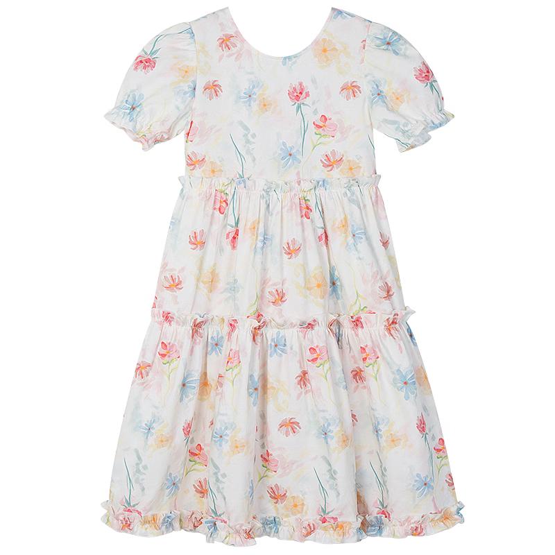 Girls' Sweet Floral Princess Summer Dress
