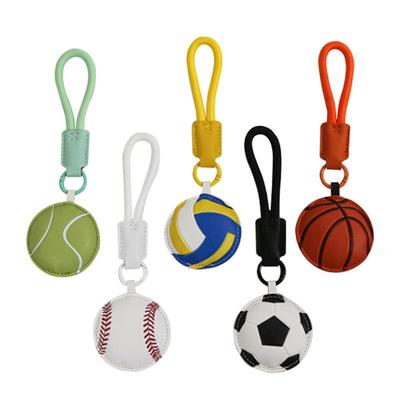 Kreativer Leder Sport Schlüsselanhänger Anhänger: Basketball, Rugby, Badminton, Fußball Geschenk