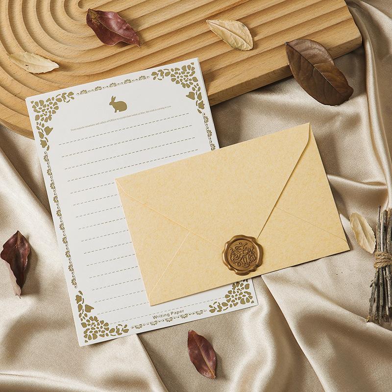 Cashmere Envelope Chinese Style Letter Paper Set Vintage Romantic Style Kraft Special Paper Vintage Envelope