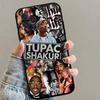Rapper 2Pac Singer Tupac Black Silicone TPU Phone Case For Iphone17 Air 16 15 14 13 12 Pro 11 Pro Max Plus Cover Case